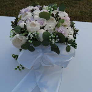 Handmade White & Blush Rose Floral Arrangement