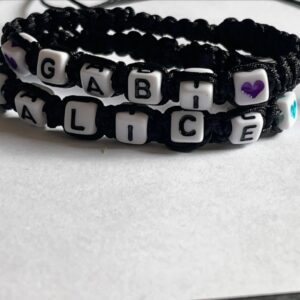 Personalized Black Name Bracelet