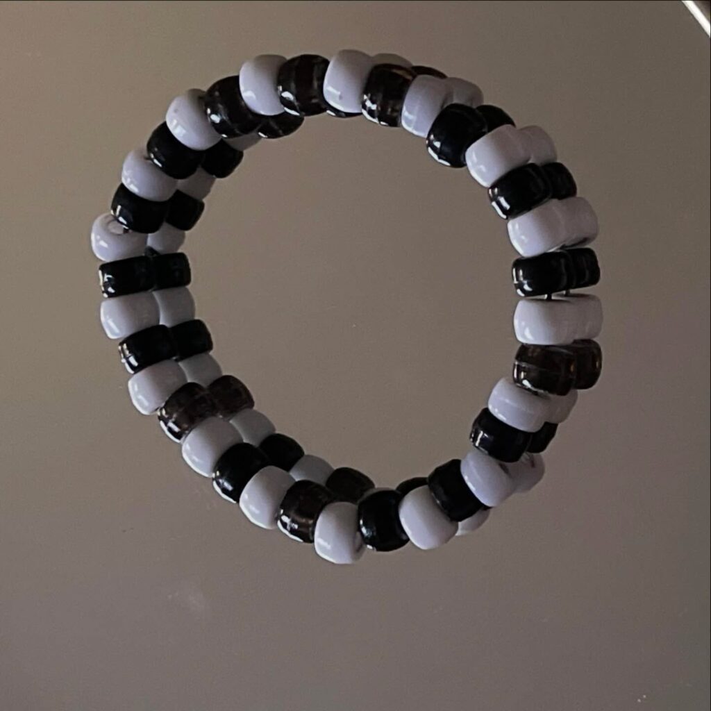 Black & White Beaded Bracelet