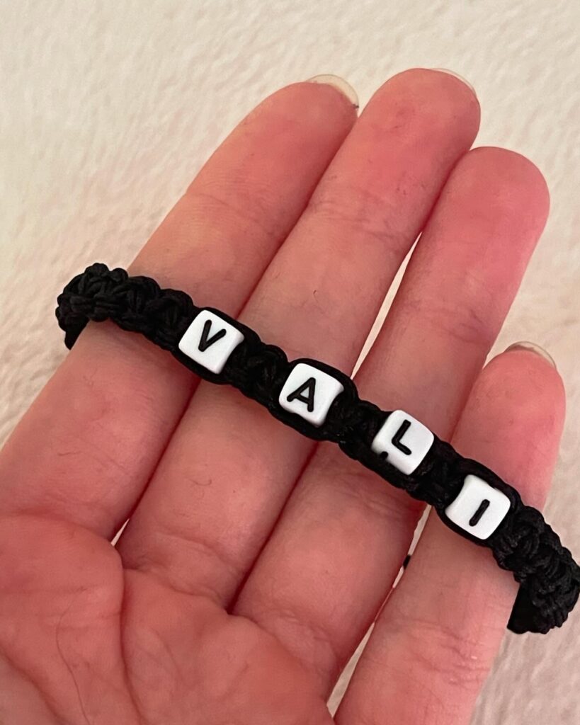 Personalized Black Name Bracelet