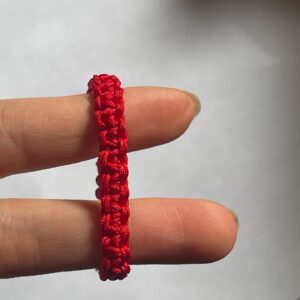 Red Handmade Braided Cord Bracelet
