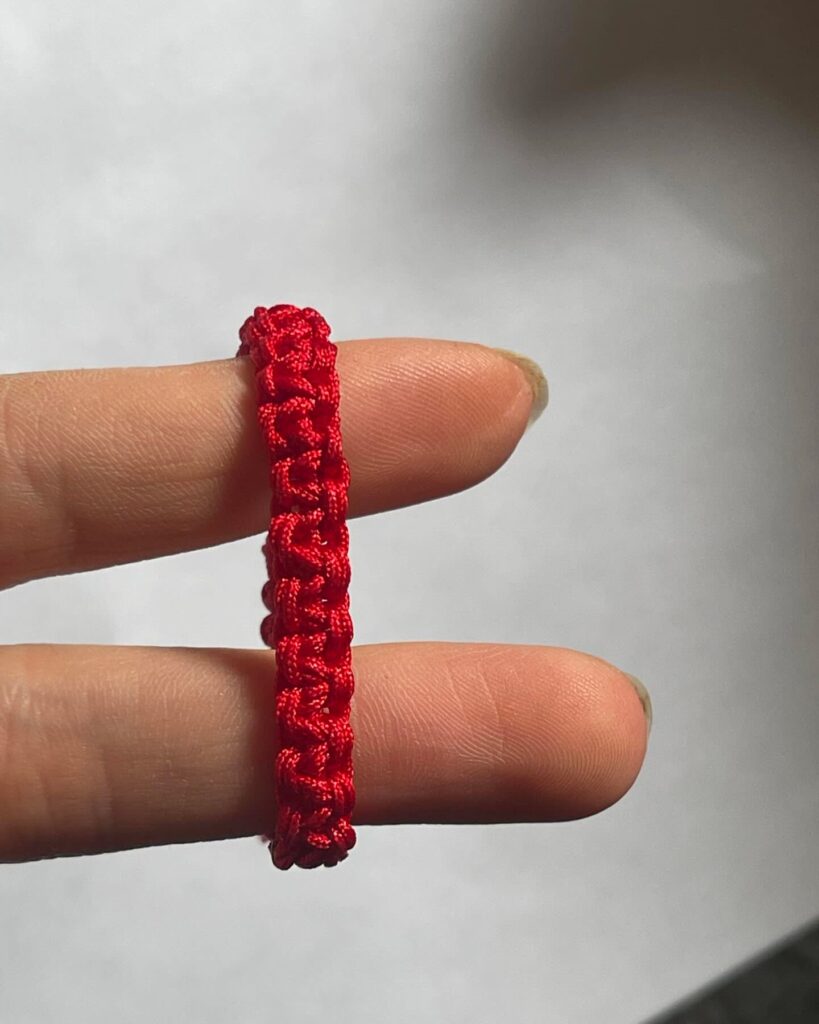 Red Handmade Braided Cord Bracelet