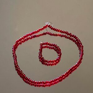 Ruby Red Beaded Set