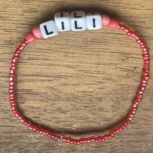 Red & Pink Beaded Bracele