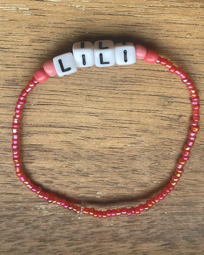 Red & Pink Beaded Bracele