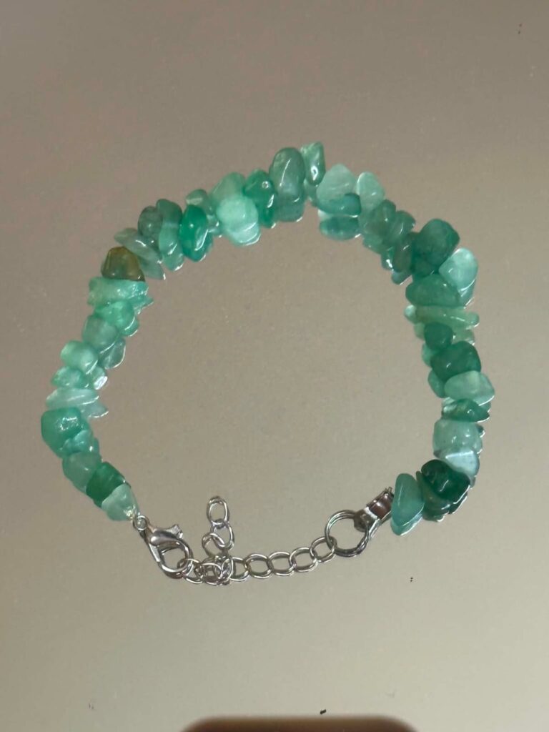 Green Natural Stone Chip Bracelet