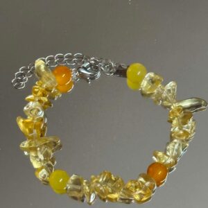 Yellow Natural Stone Chip Bracelet