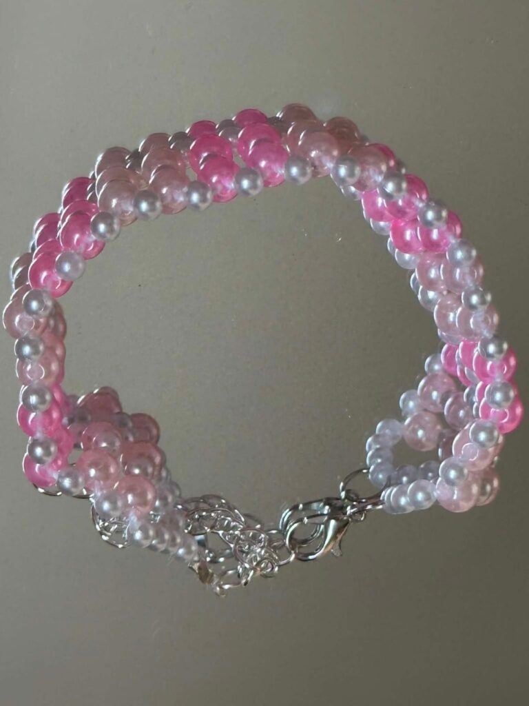Pink & Blush Pearl Beaded Bracelet